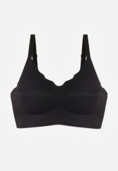 Czarny Bezszwowy Biustonosz z Usztywnieniem Bez Fiszbin Zeritha. Czarne biustonosze Renee, bez wzorów, z tkaniny. Za 29.99 zł.