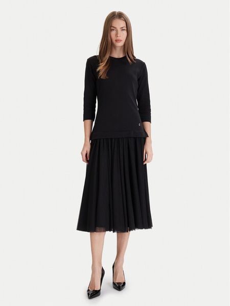 JOOP! Sukienka codzienna Taren 30047770 Czarny Regular Fit. Czarne sukienki Joop!, na co dzień, bez wzorów, z syntetyku, bez kołnierzyka, bez ramiączek, proste. Za 629.99 zł.