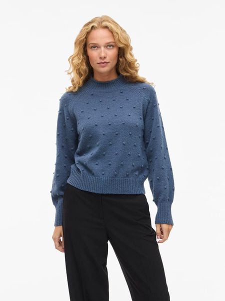 Vila Sweter "Vitulio" w kolorze niebieskim rozmiar: XS. Niebieskie swetry Vila, xs, bez wzorów, bez ramiączek. Za 56.93 zł.