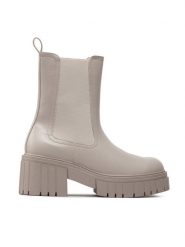 DeeZee Sztyblety ZAL13130-1 Szary. Szare botki DeeZee, bez wzorów, ze skóry, bez obcasa, na słupku, bez zapięcia. Za 229.99 zł.