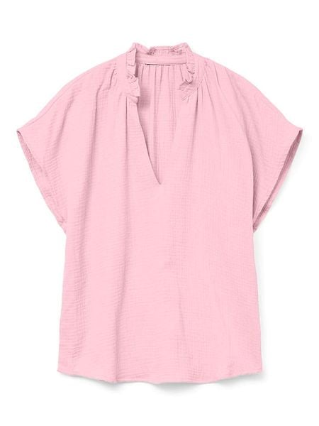 Vero Moda Bluzka w kolorze jasnoróżowym rozmiar: L. Różowe bluzki Vero Moda, l, bez wzorów, z bawełny, bez kołnierzyka, bez ramiączek. Za 90.95 zł.