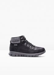 Kozaki sznurowane Skechers. Czarne kozaki bonprix, bez obcasa, bez zapięcia. Za 299.99 zł.