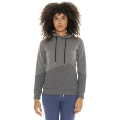 Bluza zimowa Damen z Kapuze zum Überziehen, Leone 1947 Braid-Einsätze. Szare bluzy LEONE 1947 APPAREL, na zimę, bez wzorów, z bawełny, bez kaptura. W wyprzedaży za 144.93 zł.