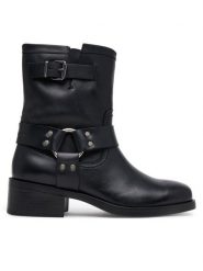 Tommy Jeans Botki Tjw Biker EN0EN02811 Czarny. Czarne botki Tommy Jeans, bez wzorów, z jeansu, bez obcasa, na płaskiej podeszwie, bez zapięcia. Za 899.99 zł.