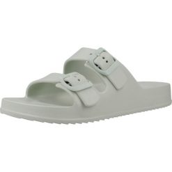 Sandały IGOR S10318 Zielony. Zielone sandały Igor, bez wzorów, z gumy, bez obcasa, bez zapięcia. Za 157.99 zł.