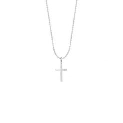 Naszyjnik z zawieszką krzyżyk 1,5 cm cienkim klasycznym łańcuszku posrebrzany. Szare naszyjniki Lilou, posrebrzane. Za 198.00 zł.