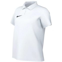Koszulka damska Nike Dri-Fit Park 26 Polo. Białe bluzki Nike, bez wzorów, z bawełny, bez kołnierzyka, bez ramiączek. Za 115.99 zł.