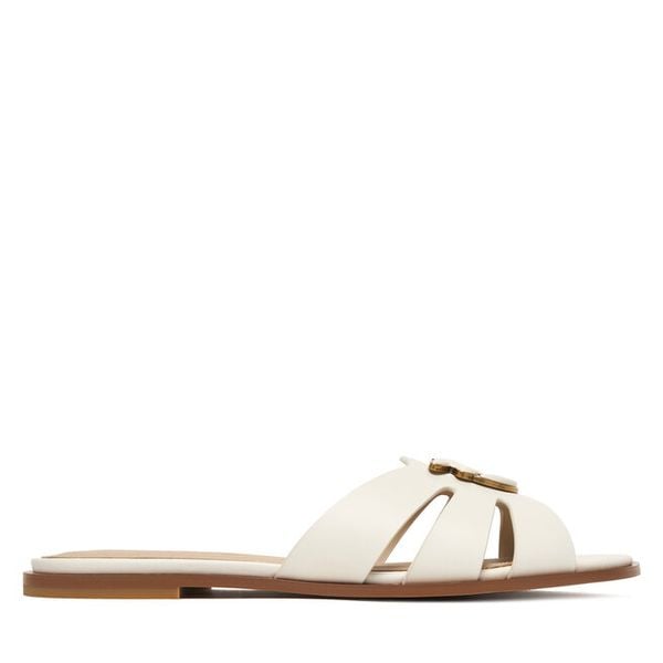 Klapki PINKO. Białe klapki Pinko, bez wzorów, bez obcasa. Za 919.99 zł.