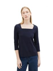 Tom Tailor Koszulka w kolorze granatowym rozmiar: M. Niebieskie bluzki Tom Tailor, m, bez wzorów, z bawełny, bez kołnierzyka, bez ramiączek. Za 63.95 zł.