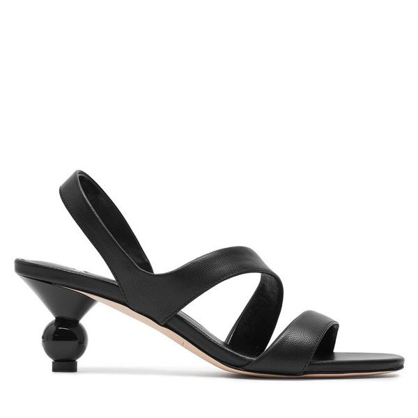Sandały Weekend Max Mara. Czarne sandały Weekend Max Mara, bez wzorów, bez obcasa, na słupku, bez zapięcia. Za 784.99 zł.