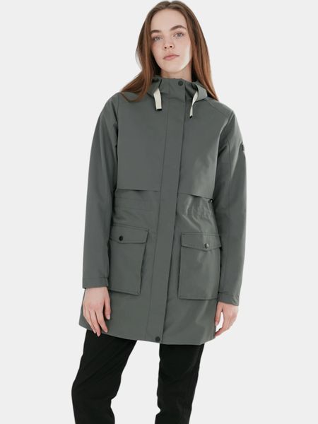 Płaszcz przeciwdeszczowy damski Fundango Zhuri. Brązowe płaszcze FUNDANGO, s, bez wzorów, z materiału, bez kaptura. Za 499.00 zł.