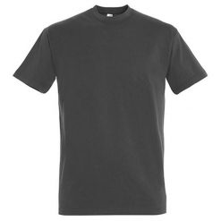 Koszulka Unisex Dla Dorosłych Z Bawełny Imperial Ringspun. Szare bluzki SOL'S, s, bez wzorów, z bawełny, sportowe, bez kołnierzyka, bez ramiączek. Za 41.99 zł.