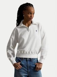 Polo Ralph Lauren Bluza 211B18685006 Biały Regular Fit. Białe bluzy Polo Ralph Lauren, xl, bez wzorów, z bawełny, bez kaptura. Za 859.99 zł.