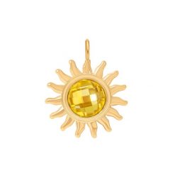 Zawieszka wisząca Soleil 1,2 cm, pozłacana. Żółte bransoletki Lilou, pozłacane. Za 169.00 zł.