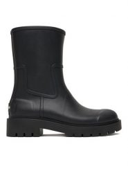 Calvin Klein Jeans Kalosze Mid Rainboot YW0YW02004 Czarny. Czarne kalosze Calvin Klein Jeans, bez wzorów, z gumy. Za 519.99 zł.