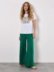 Apricot Spodnie w kolorze zielonym rozmiar: L. Zielone spodnie materiałowe Apricot, na co dzień, l, bez wzorów, z bawełny. Za 82.99 zł.