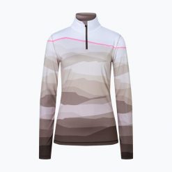 Bluza termoaktywna damska BOGNER FIRE+ICE Ilvy 3. Brązowe bielizna sportowa s, bez wzorów, z elastanu, bez kaptura. Za 649.99 zł.