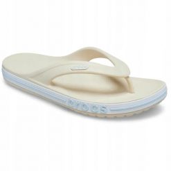 Japonki Dla Dorosłych Crocs Bayaband Flip. Szare klapki Crocs, bez wzorów, z materiału, bez obcasa. Za 129.99 zł.