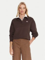 Lacoste Bluza SF5275 Brązowy Relaxed Fit. Brązowe bluzy Lacoste, bez wzorów, z bawełny, bez kaptura. Za 819.99 zł.