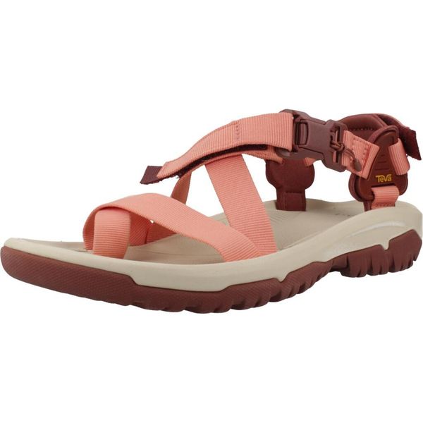 Sandały TEVA W HURRICANE TERR Rose. Czerwone sandały Teva, bez wzorów, z tkaniny, bez obcasa, bez zapięcia. Za 315.99 zł.