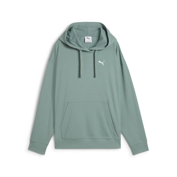 Bluza damska z kapturem Puma ESS Elevated Comfort. Zielone bluzy Puma, l, bez wzorów, z dresówki, z kapturem. Za 251.70 zł.