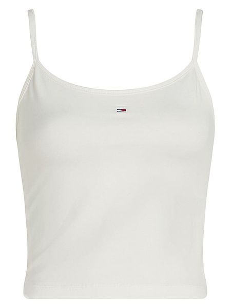 TOMMY JEANS Topy (2 szt.) w kolorze białym i błękitnym rozmiar: L. Białe topy Tommy Jeans, l, bez wzorów, z jeansu, bez kołnierzyka, bez ramiączek. Za 144.95 zł.