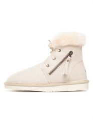 ISLAND BOOT Botki zimowe "Celeste" w kolorze kremowym rozmiar: 37. Brązowe botki Island Boot, na zimę, bez wzorów, z materiału, bez obcasa, bez zapięcia. Za 130.99 zł.