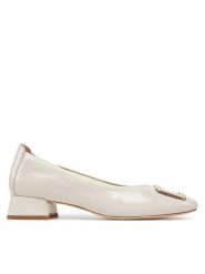 Caprice Półbuty 9-22300-44 Beżowy. Brązowe czółenka Caprice, bez wzorów, z lakierowanej skóry, bez obcasa, na obcasie, bez zapięcia. Za 265.99 zł.