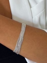 Les Petites Précieuses Srebrna bransoletka rozmiar: onesize. Szare bransoletki Les Petites Précieuses, srebrne. Za 304.99 zł.