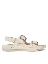 ECCO Sandały Cozmo 20690302378 Écru. Białe sandały ecco, bez wzorów, ze skóry, bez obcasa, na płaskiej podeszwie, bez zapięcia. Za 529.99 zł.