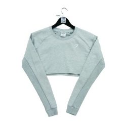 Second life - Koszulka fitness dla kobiet szara - Jak nowy. Szare bluzki Gymshark, bez wzorów, sportowe, bez kołnierzyka, bez ramiączek. Za 122.63 zł.