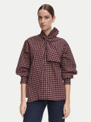 Morgan Koszula 262-CEKARO Bordowy Regular Fit. Czerwone koszule Morgan, bez wzorów, z bawełny, bez kołnierzyka, bez ramiączek. Za 299.99 zł.