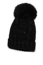 Czapka zimowa z pomponem. Czapki BROEL, bez wzorów, z bawełny. W wyprzedaży za 49.90 zł.