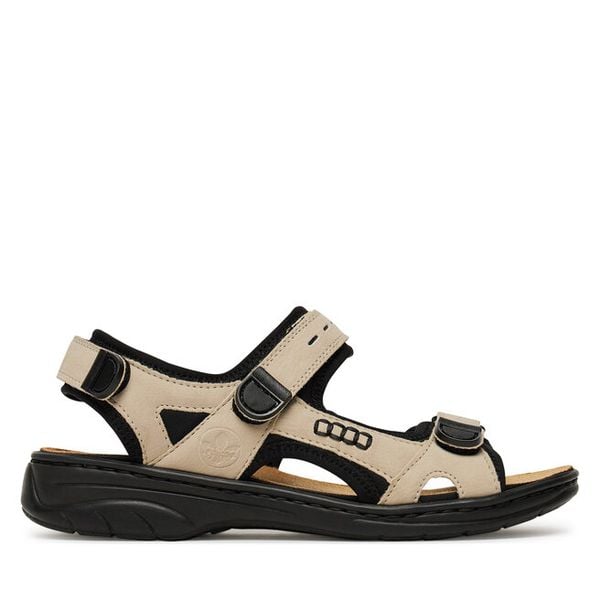 Sandały Rieker. Brązowe sandały Rieker, bez wzorów, bez obcasa, na płaskiej podeszwie, bez zapięcia. Za 339.99 zł.