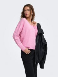 ONLY Sweter w kolorze jasnoróżowym rozmiar: L. Różowe swetry Only, l, bez wzorów, bez ramiączek. Za 85.45 zł.