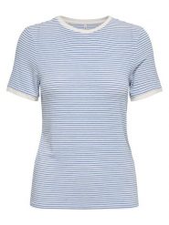 ONLY T-Shirt Tine 15315406 Niebieski Regular Fit. Niebieskie t-shirty Only, xs, bez wzorów, z wiskozy, bez kołnierzyka, bez ramiączek. Za 109.99 zł.