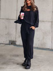 LA Angels 2-częściowy zestaw w kolorze czarnym rozmiar: XL. Czarne spodnie sportowe LA Angels, xl, bez wzorów, z dresówki. Za 208.83 zł.