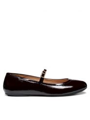 Geox Baleriny D Palmaria D56MUA 00067 C7011 Bordowy. Czerwone baleriny Geox, bez wzorów, z lakierowanej skóry, bez obcasa. Za 449.99 zł.