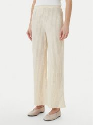 ONLY Spodnie materiałowe Ella 15368471 Beżowy Wide Leg. Brązowe spodnie materiałowe Only, xl, bez wzorów, z materiału. Za 129.99 zł.