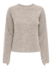 ONLY Sweter Jake 15355819 Beżowy Regular Fit. Brązowe swetry Only, m, bez wzorów, z syntetyku, bez ramiączek. Za 149.99 zł.