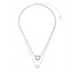 Naszyjnik Guess. Szare naszyjniki Guess, srebrne. Za 329.99 zł.