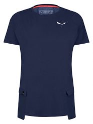 Salewa Koszulka "Puez Hemp" w kolorze granatowym rozmiar: 34. Niebieskie bluzki Salewa, bez wzorów, bez kołnierzyka, bez ramiączek. Za 88.43 zł.