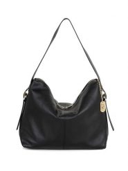 Anna Morellini Skórzana torebka "Gigliola" w kolorze czarnym - 37 x 28 x 14 cm rozmiar: onesize. Czarne torby na ramię Anna Morellini, bez wzorów, z materiału, na ramię, bez dodatków. Za 347.99 zł.