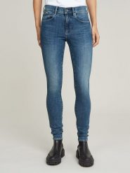 G-Star Dżinsy "3301" - Skinny fit - w kolorze niebieskim rozmiar: W30/L30. Niebieskie jeansy G-Star, l, z aplikacjami. Za 264.15 zł.