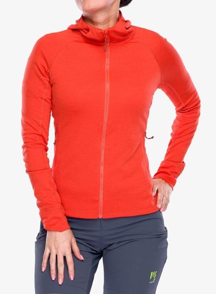 Bluza z kapturem damska Rab Planar Hoody. Czerwone bluzy RAB, l, bez wzorów, z materiału, z kapturem. Za 326.11 zł.