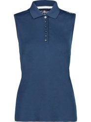 CMP Funkcyjna koszulka polo w kolorze granatowym rozmiar: 44. Niebieskie koszulki polo CMP, bez wzorów, z materiału, bez kołnierzyka, bez ramiączek. Za 67.95 zł.