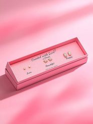 Created with Love 3-częściowy zestaw kolczyków-wkrętek "Shine" z cyrkoniami rozmiar: onesize. Żółte kolczyki Created with Love, z cyrkonią, z mosiądzu. Za 56.99 zł.