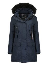 Geographical Norway Parka "Corta" w kolorze granatowym rozmiar: XL. Niebieskie parki Geographical Norway, xl, bez kaptura. Za 408.49 zł.