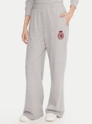 Tommy Hilfiger Spodnie dresowe UW0UW06081 Szary Wide Leg. Szare spodnie sportowe TOMMY HILFIGER, l, bez wzorów, z bawełny. Za 349.99 zł.