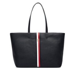 Torebka Tommy Hilfiger. Niebieskie shopper TOMMY HILFIGER, bez wzorów, bez dodatków. Za 569.99 zł.